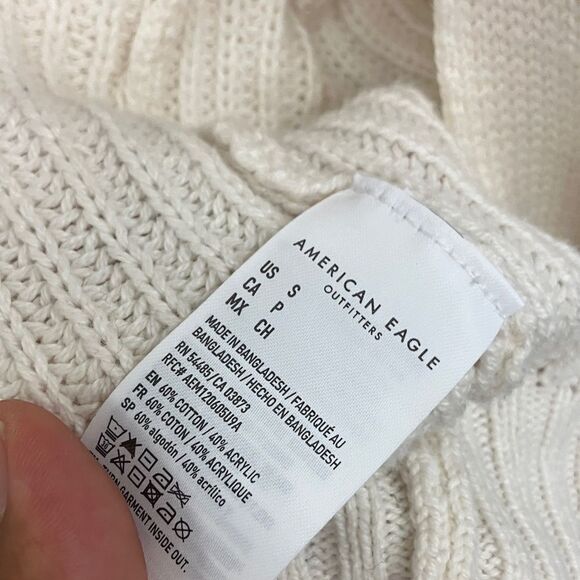 American Eagle Cozy Cream Open-Front Sweater size small #161 - Picture 5 of 6